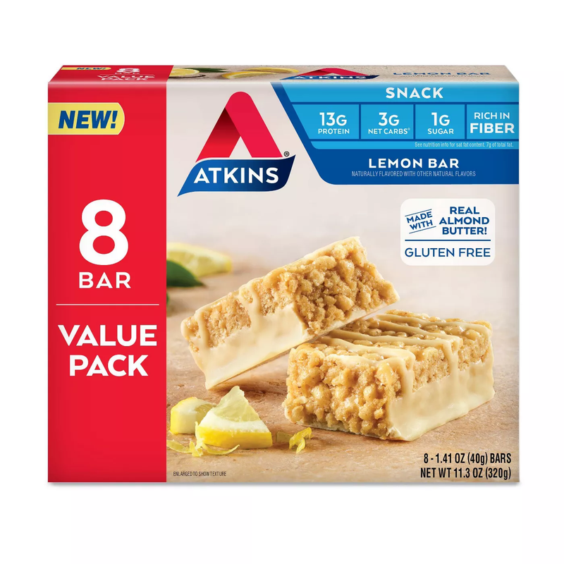 Atkins Lemon Snack Bars - (8ct)