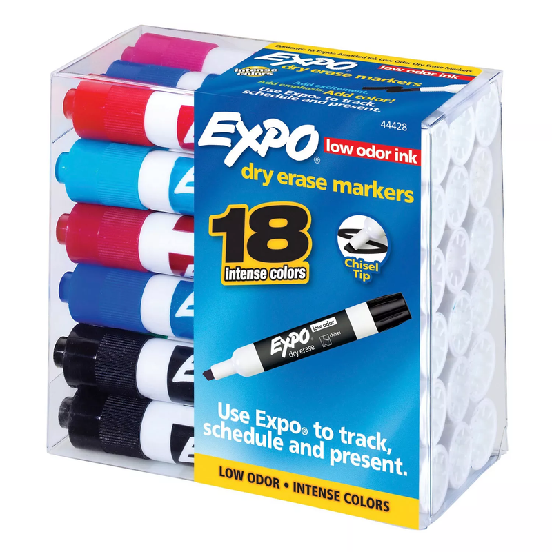 Expo Dry Erase Markers Assorted Colors Pack of 18
