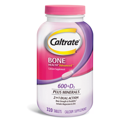 Caltrate 600+D3 Plus Minerals Calcium & Vitamin D3 Supplement 600mg (320 ct)