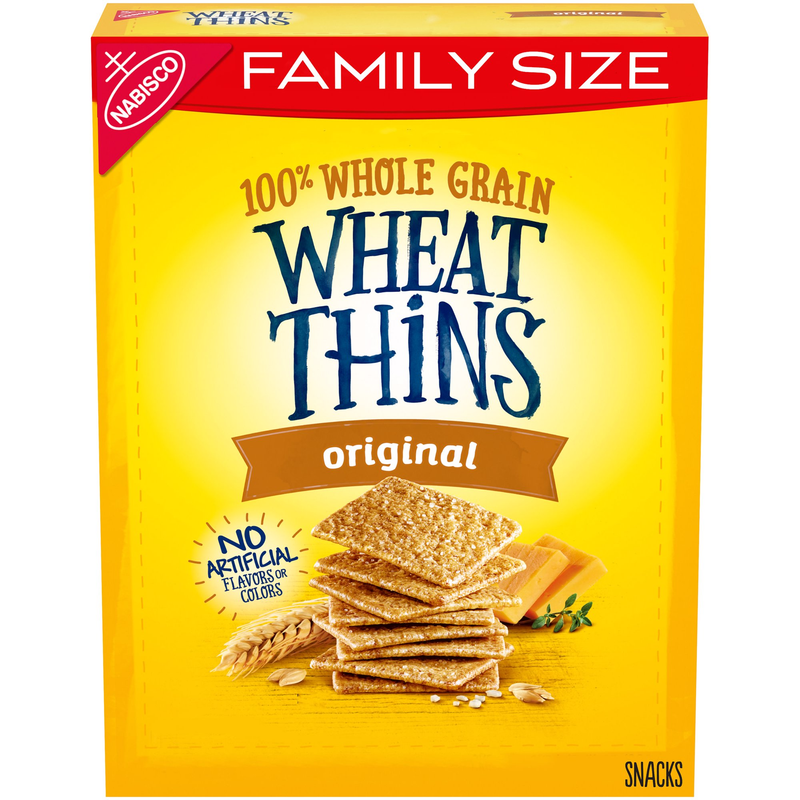 Wheat Thins Original Whole Grain Wheat Crackers Family Size (14 oz)