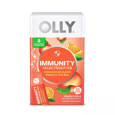 Olly Immunity Powder + Electrolytes Packets - Citrus Peach (10ct)
