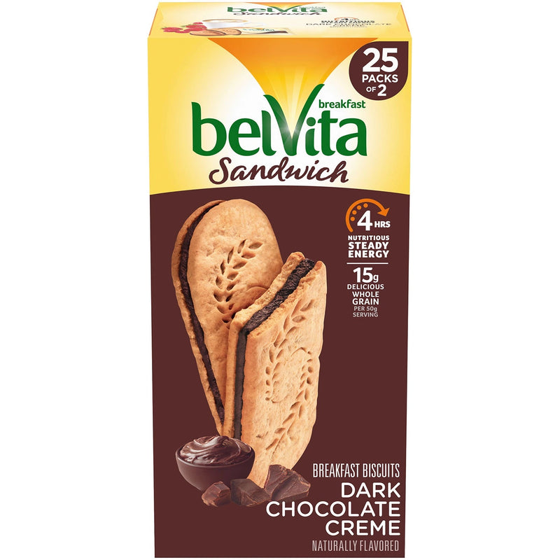 belVita Dark Chocolate Creme Breakfast Biscuits (25 pk)