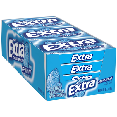Extra Peppermint Sugar-Free Gum (15 ct 12 pks)