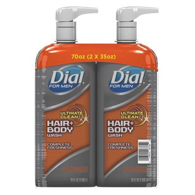 Dial for Men Ultimate Clean Hair + Body Wash, Ultimate Clean (35 fl oz 2 pk)