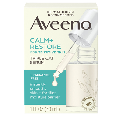 Aveeno Calm + Restore Triple Oat Sensitive Skin Face Serum (1 fl oz)