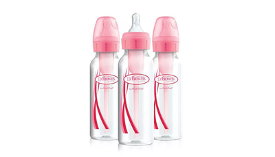 Dr. Brown's Options+ Anti-Colic Baby Bottle - Pink (8oz 3pk)