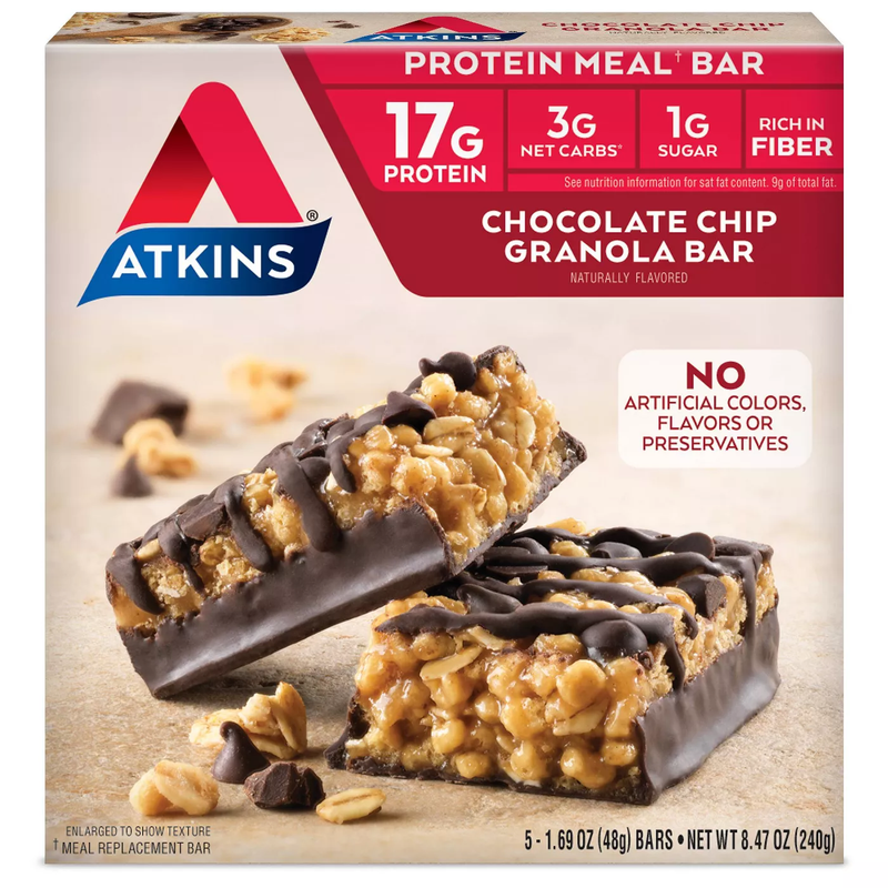 Atkins Granola Meal Bars - Chocolate Chip (5ct)