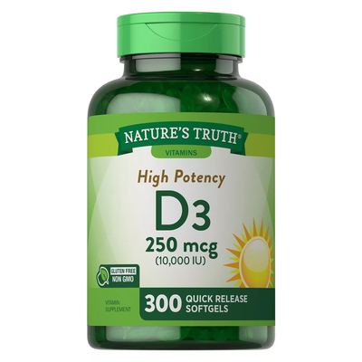 Nature's Truth Vitamin D3 250 mcg (10,000 IU) (300 ct)