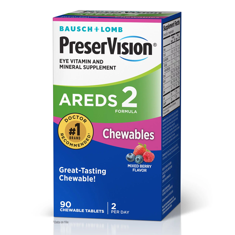 Bausch + Lomb PreserVision Eye Vitamin & Mineral AREDS2 Chewables (90 ct)