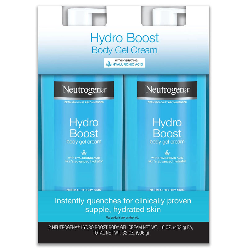 Neutrogena Hydro Boost Body Gel Cream with Hyaluronic Acid (16 oz 2 pk)