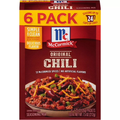 McCormick Chili Original Seasoning Mix (1.25 oz 6 pk)
