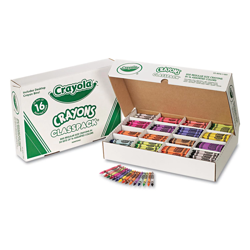 Crayola Classpack Crayons 16 Colors 800 Total Crayons