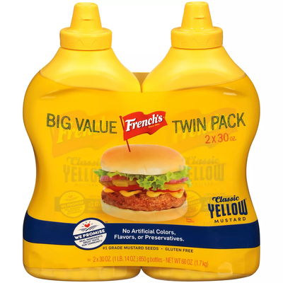 French's 100% Natural Classic Yellow Mustard (30 oz 2 pk)