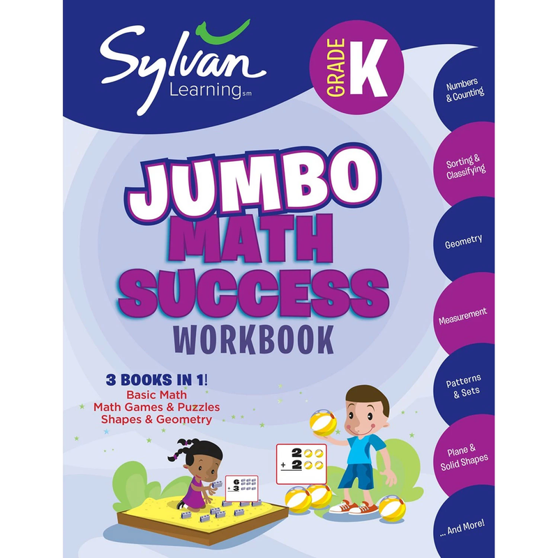 Kindergarten Jumbo Math Success Workbook: Activities Exercises and Tips to Help You Catch Up Keep Up and Get Ahead