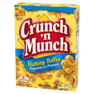 CRUNCH 'N MUNCH Buttery Toffee Popcorn with Peanuts (6 oz)