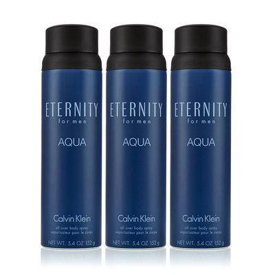 Eternity Aqua for Men 3 Pack Body Spray (5.4 oz 3 pk)
