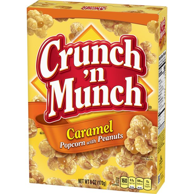 CRUNCH 'N MUNCH Caramel Popcorn with Peanuts (6 oz)