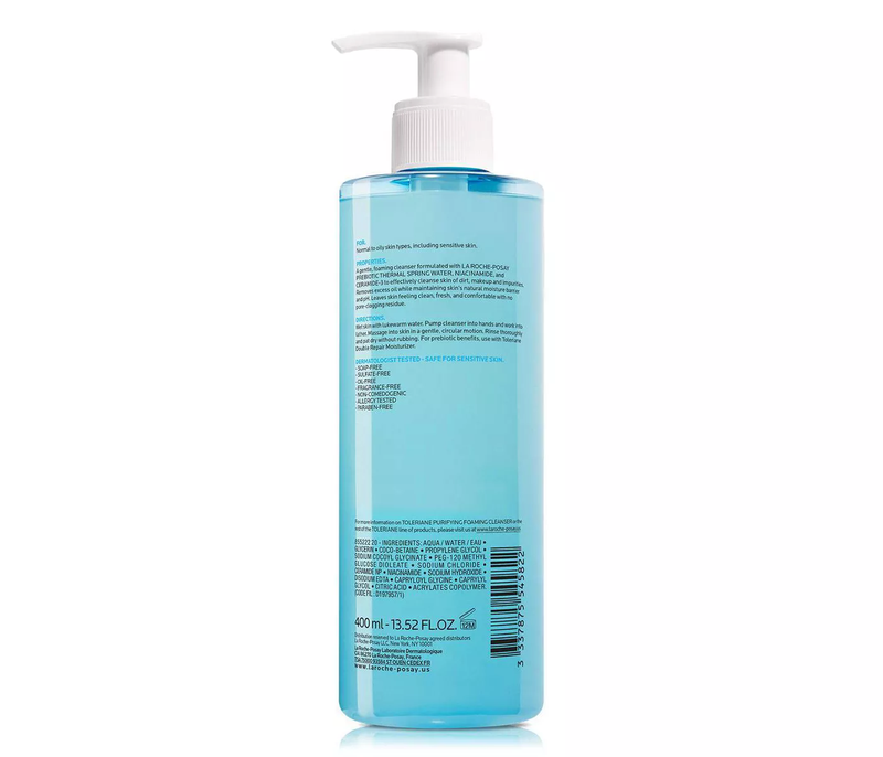 La Roche-Posay Toleriane Purifying Foaming Face Wash with Niacinamide for Normal to Oily Skin (13.5 fl oz)