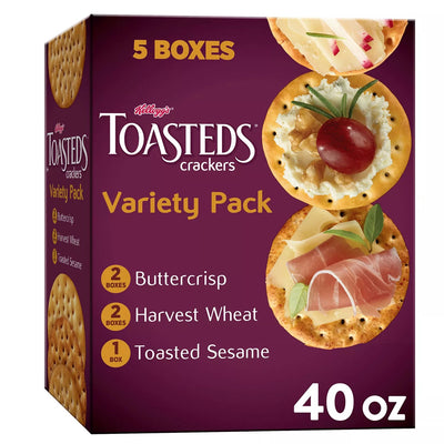 Kellogg's Toasteds Crackers Variety Pack (8 oz 5 pk)