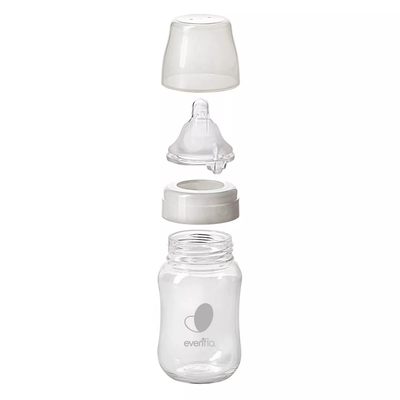 Evenflo Balance Wide-Neck Anti-Colic Baby Bottles Glass (6oz 3pk)