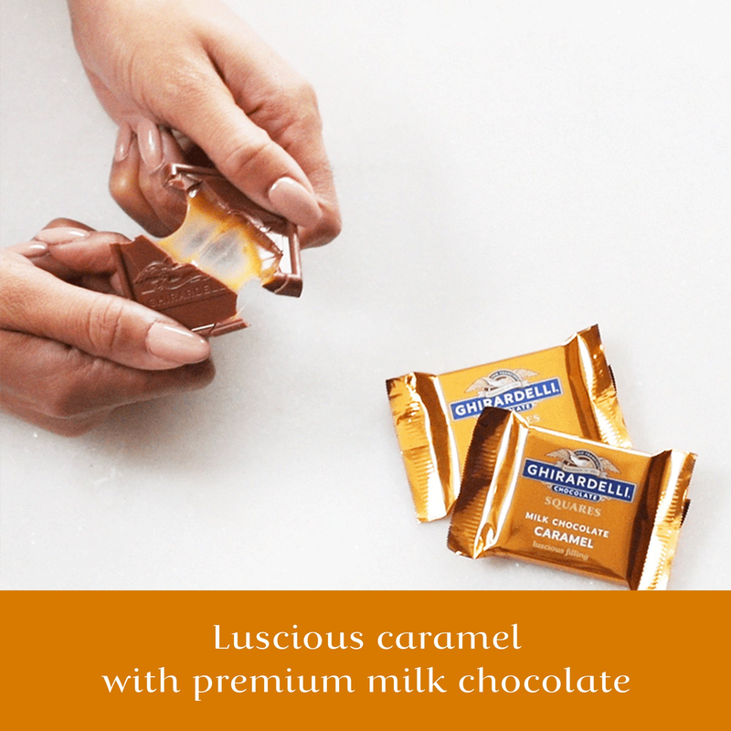 GHIRARDELLI Milk Chocolate Squares with Caramel Filling (9.04 oz Bag)