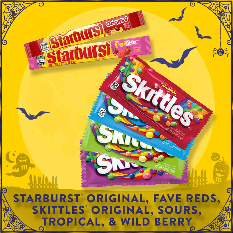 Starburst and Skittles Bulk Assorted ChewyCandy Variety Box (62.79 oz 30 ct)