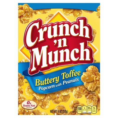 CRUNCH 'N MUNCH Buttery Toffee Popcorn with Peanuts (6 oz)