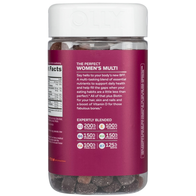 OLLY Women's Multi Vitamin Gummies with Biotin, Blissful Berry (200 ct)
