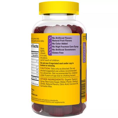Nature Made Kids First Elderberry Gummies with Vitamin C and Zinc for Immune Support (120 ct)