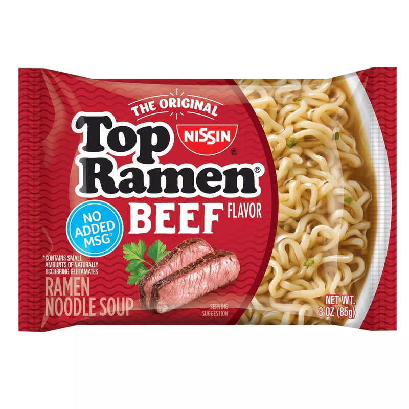 Nissin Top Ramen, Beef Flavor (3 oz 48 ct)