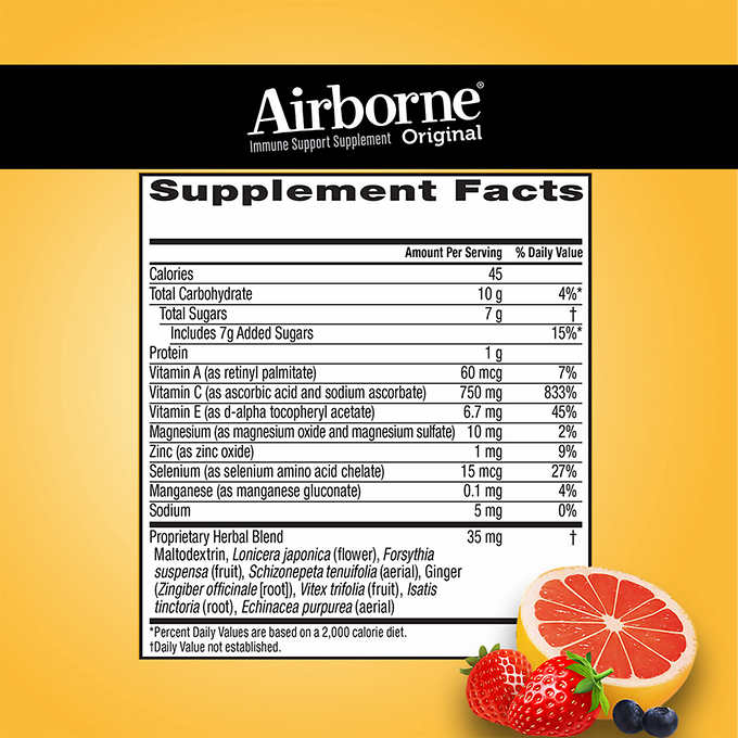 Airborne Immune Support Supplement 75 Gummies