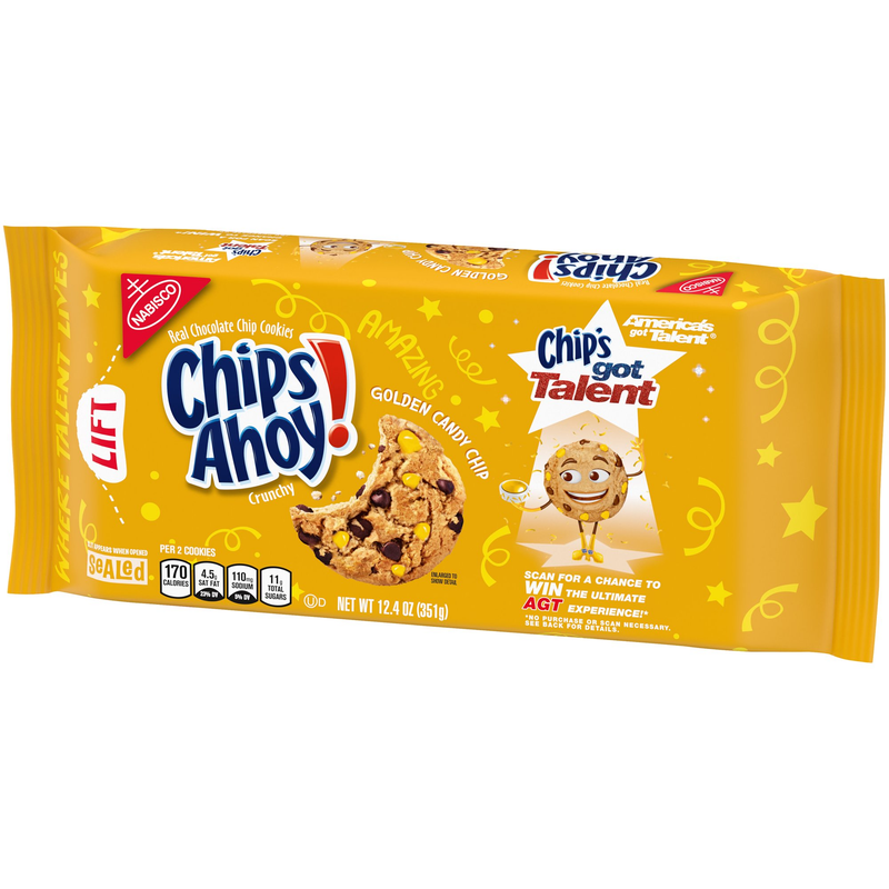 Chips Ahoy Golden Candy Chip Chocolate Chip Cookies, America’S Got Talent Edition, 12.4 Oz