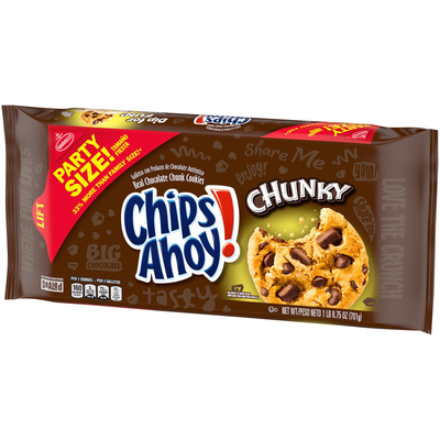 Chips Ahoy Chunky Chocolate Chunk Cookies, Party Size (24.75 Oz Pack)