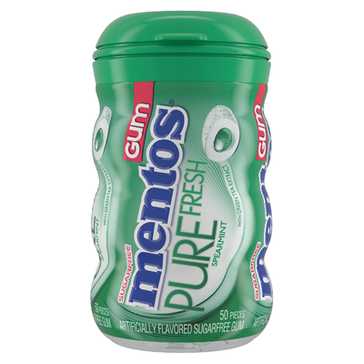 Mentos Pure Fresh Sugar-Free Chewing Gum Spearmint (50ct 4pk)