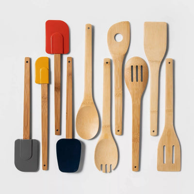 Room Essentials 10pc Wood and Silicone Tool Set