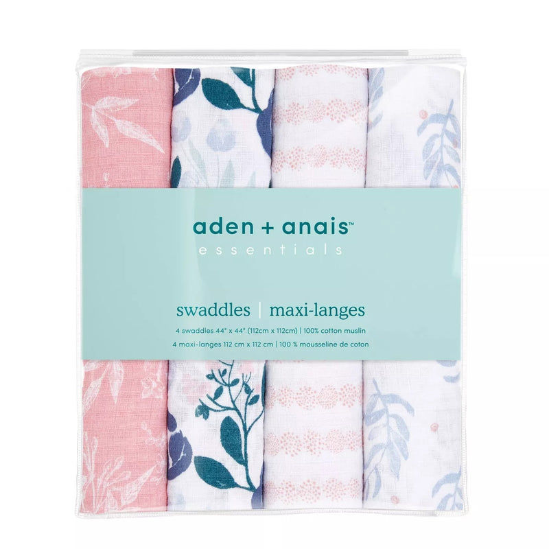 aden + anais essentials Muslin Swaddle Blankets - 4pk