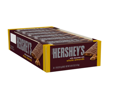 HERSHEY'S Milk Chocolate with Almonds Candy, Halloween Bars (1.45 oz 36 ct)
