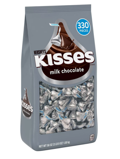 HERSHEY'S KISSES Milk Chocolate Candy (56 oz bag 330 pc)