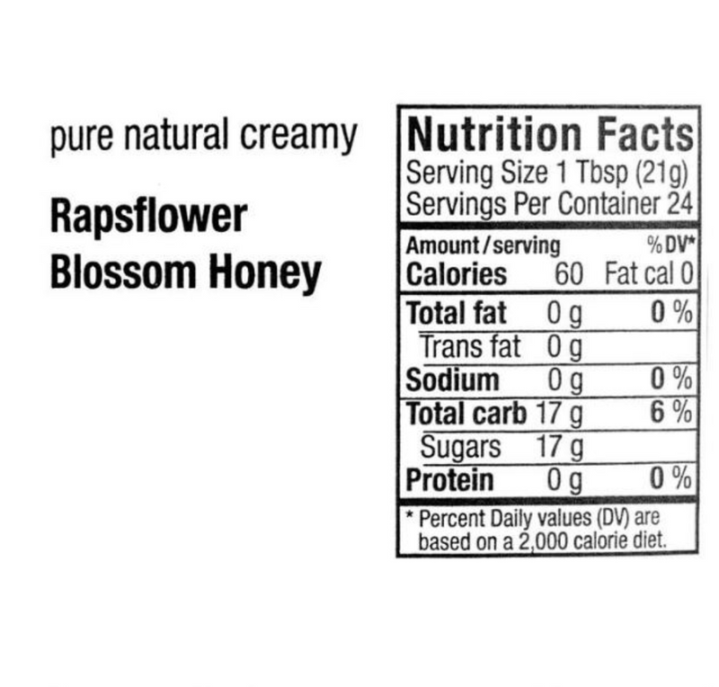 Breitsamer Rapsflower Blossom Honey 17.6 oz (1 Bottle)