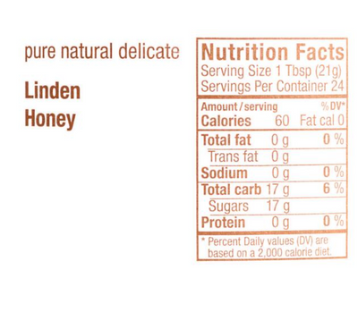 Breitsamer Linden Raw Honey 17.6 oz (1 Bottle)