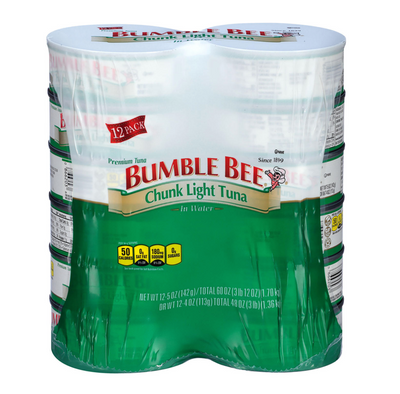 Bumble Bee Chunk Light Tuna in Water (5 oz 12 ct)