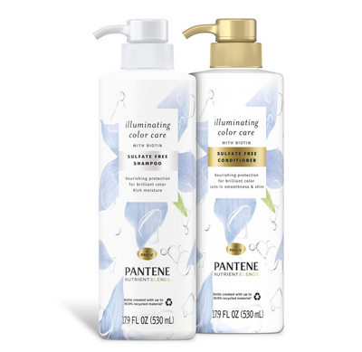 Pantene Nutrient Blends with Biotin Sulfate-Free Shampoo and Conditioner (17.9 fl oz 2 pk)