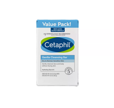 Cetaphil Gentle Cleansing Bar Soap (3pk - 4.5 oz each)