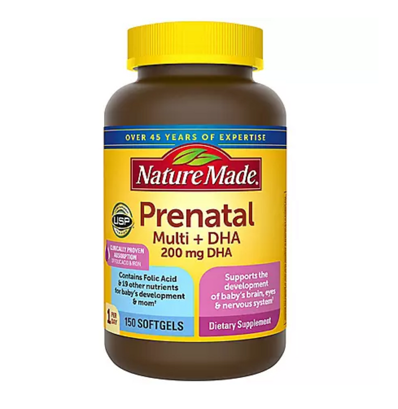 Nature Made Prenatal + DHA, 200mg Softgels (150 ct.)