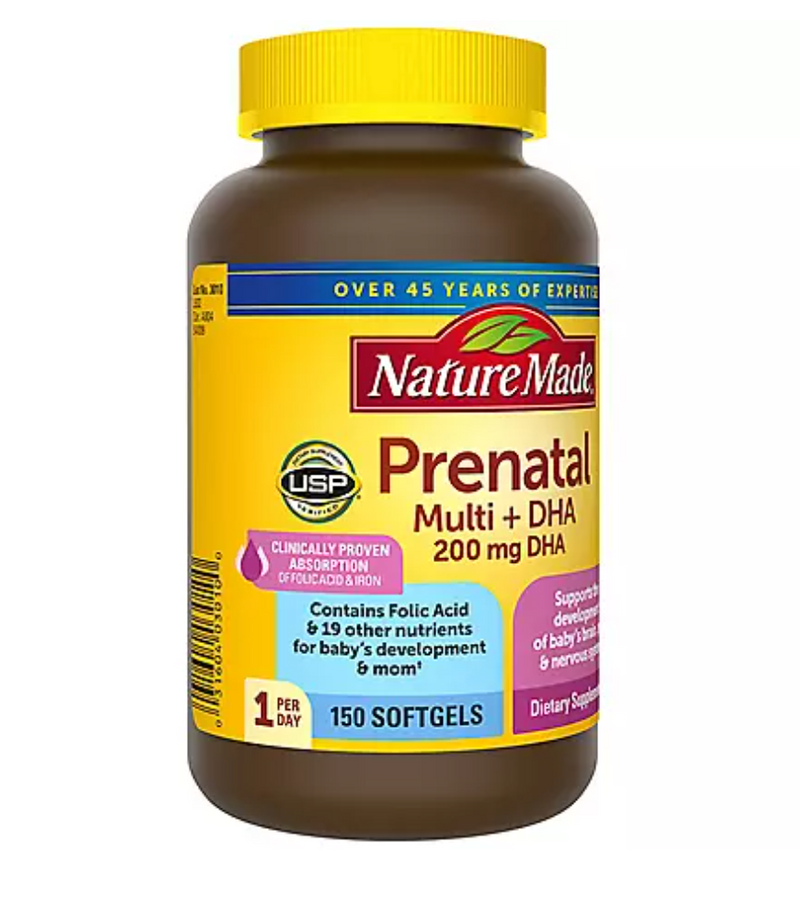 Nature Made Prenatal + DHA, 200mg Softgels (150 ct.)