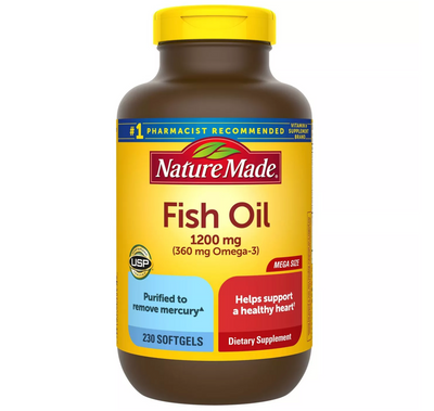 Nature Made Fish Oil Omega-3 Dietary Supplement Softgels