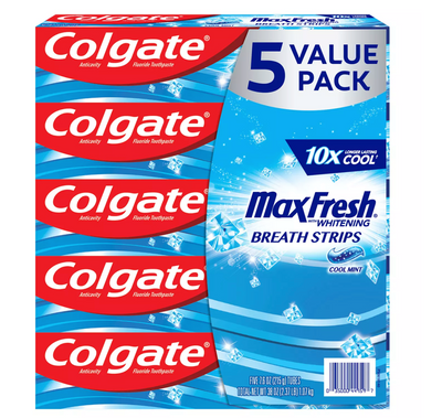 Colgate MaxFresh Toothpaste, Cool Mint (7.6 oz 5 pk)