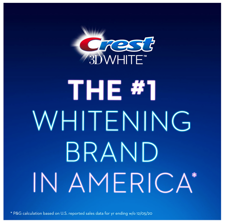 Crest 3D White Brilliance 4% Hydrogen Peroxide Teeth Whitening Toothpaste with Fluoride (3 oz 4 pk)
