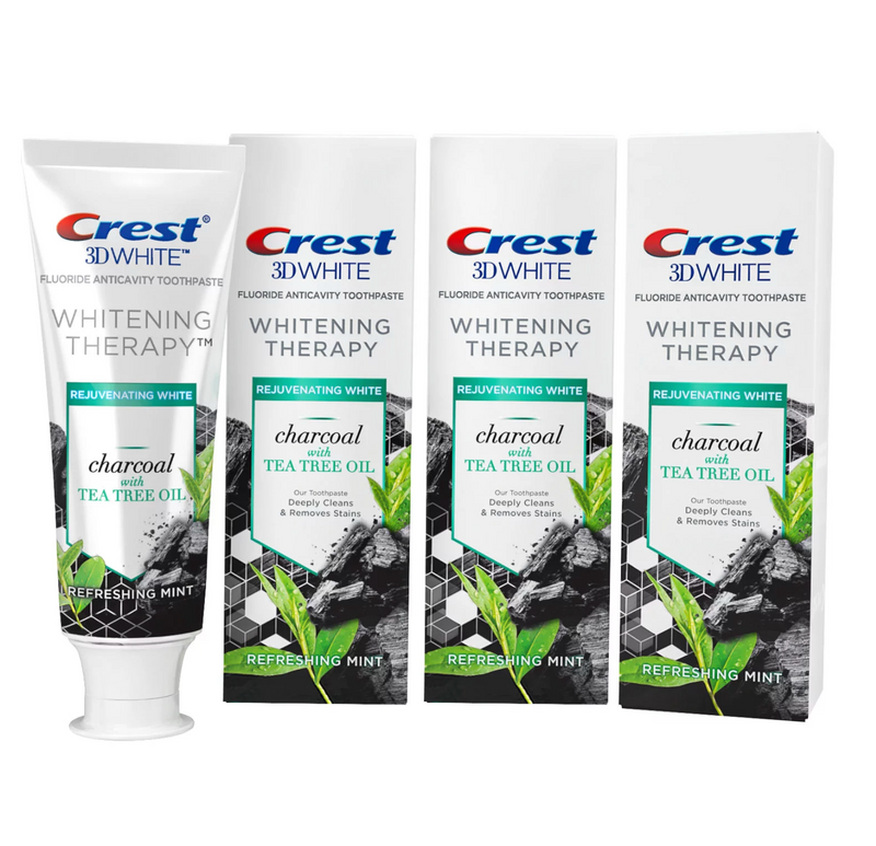 Crest Charcoal 3D Whitening Therapy with Charcoal and Tea Tree Oil (4.1 oz 3 pk)