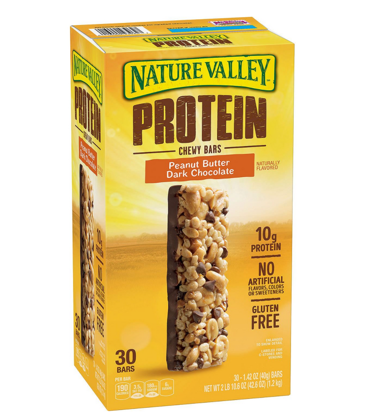 Nature Valley Peanut Butter Dark Chocolate Protein Chewy Bars (30 ct)